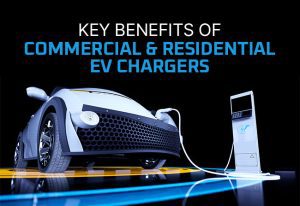 One of our many specialties is installing and maintaining electric vehicle (EV) charging stations for both residential and commercial properties, and we have noticed several unique benefits that EV chargers can provide.